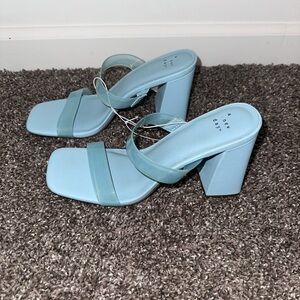 A new day blue sandal block heels